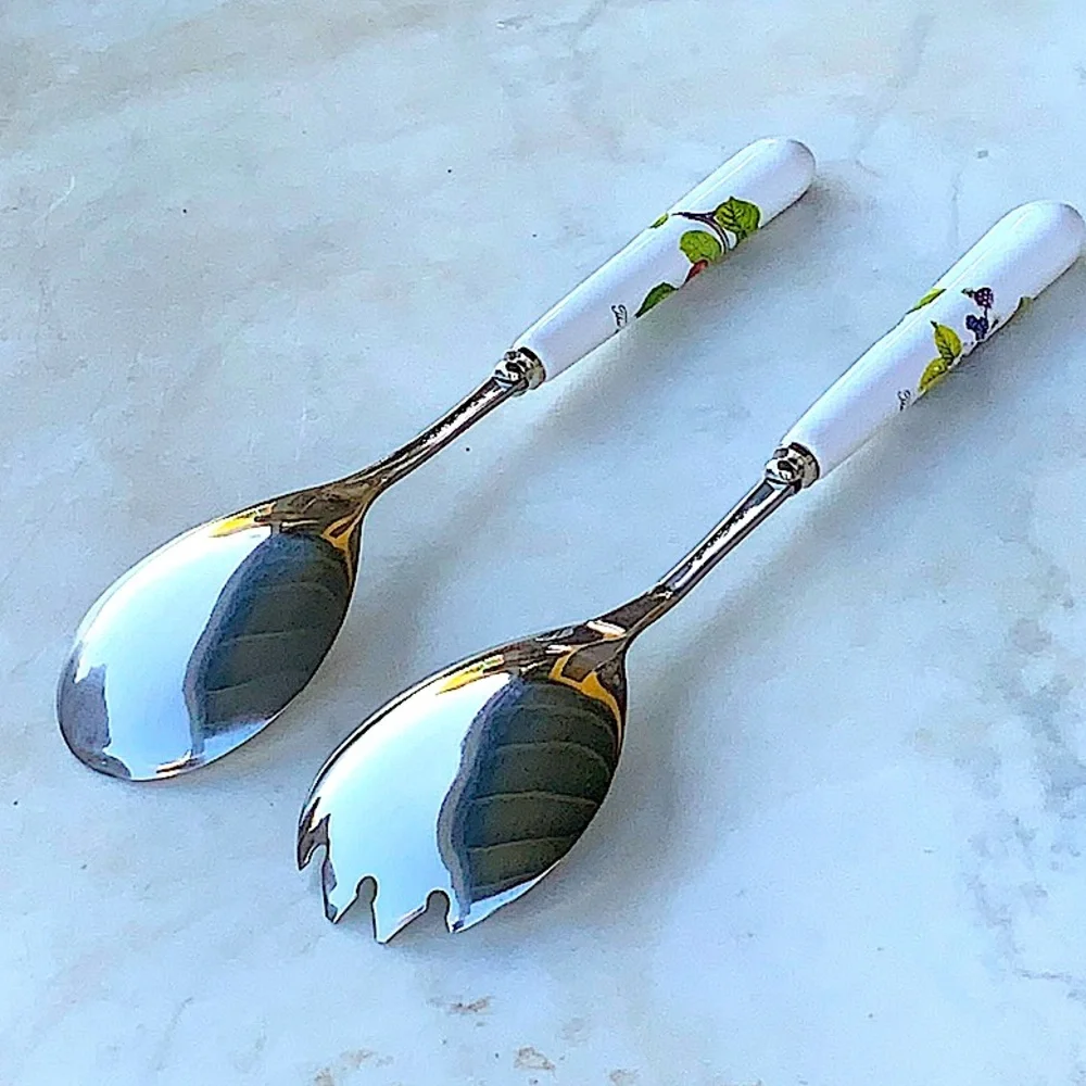 PORTMEIRION POMONA SALAD SERVERS SET OF 2